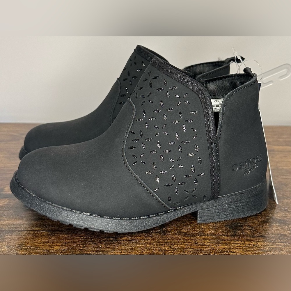 Osh Kosh B’Gosh Toddler Girls Black Estell Booties NWT Various Sizes